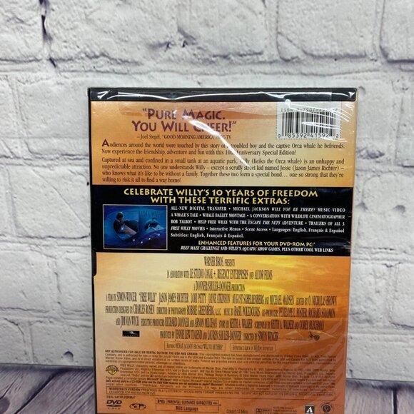 New DVD Free Willy 2003 10th Anniversary Special Edition - Snapper Case - Picture 2 of 5